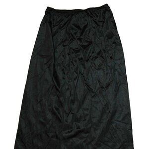 Warners Slip Vintage Skirt Size S Black Lace Hem Nylon Elastic Waistband